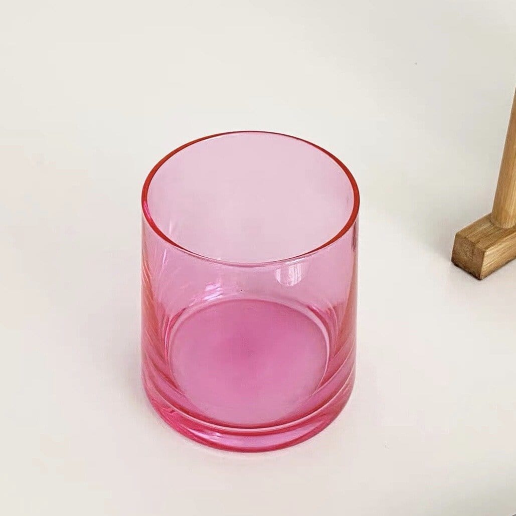 Transparent Pink Drink Glass