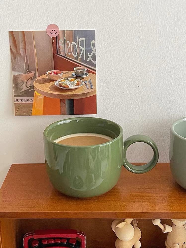 Pastel Green Vintage Retro Coffee Mug Cup