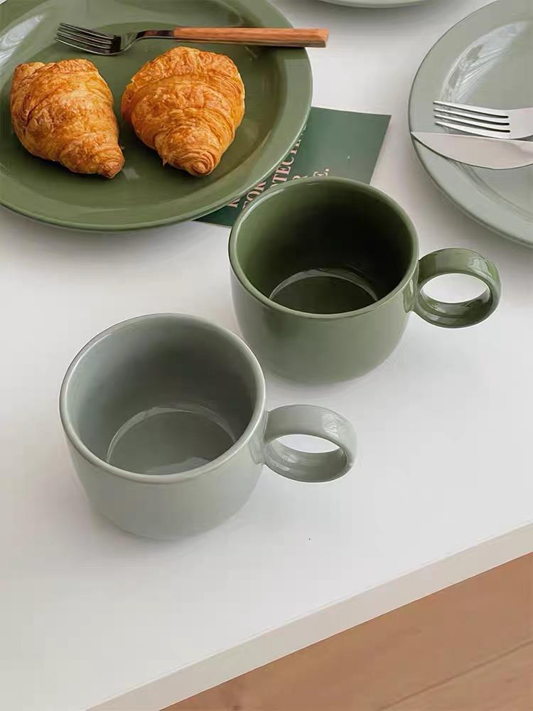 Pastel Green Vintage Retro Coffee Mug Cup