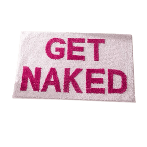 Pink Get Naked Bathroom Mat