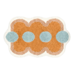 Load image into Gallery viewer, Orange Blue Funky Shaped Bath Mat
