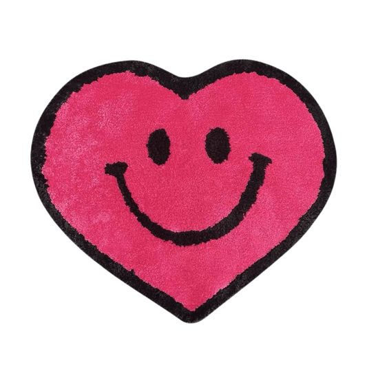 Pink Smiley Face Rug