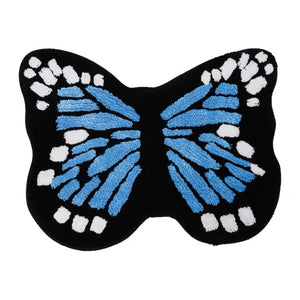 Blue Butterfly Shaped Rug