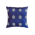 repeat eye pattern blue throw pillow cover