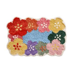 Colorful Flower Shaped Rug