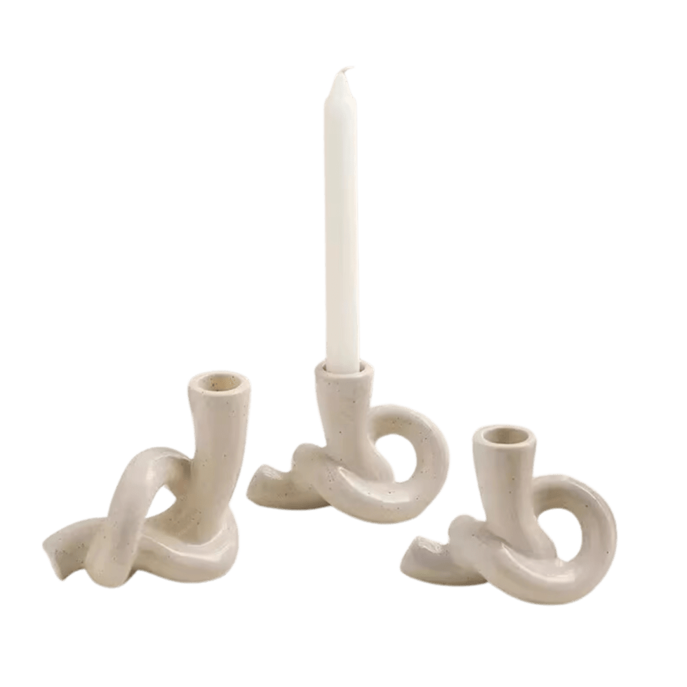 Curly Wavy Candlestick Holder