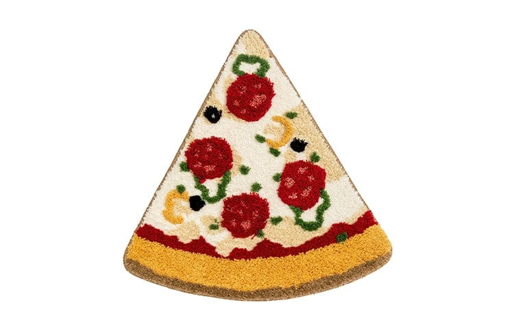 cute funny pepperoni pizza rug 