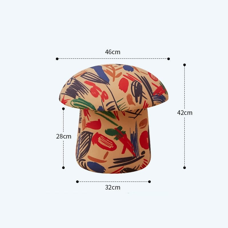 Graffiti Mushroom Stool Chair