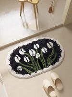 Load image into Gallery viewer, Cottagecore Floral Bath Mat Rug
