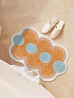 Load image into Gallery viewer, Orange Blue Funky Shaped Bath Mat
