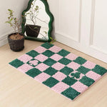 Load image into Gallery viewer, Pink Green Checkered Bath Mat 2
