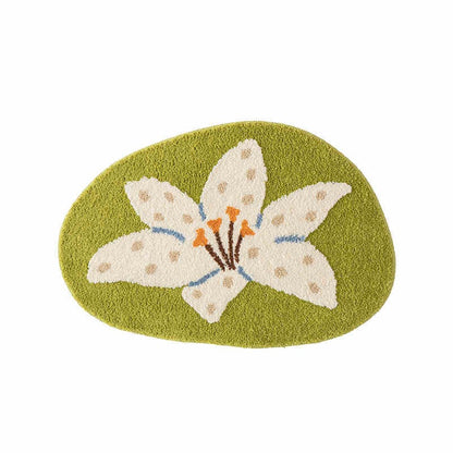 Lily Flower Bath Mat Rug
