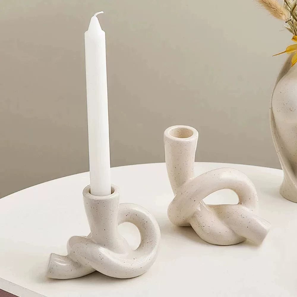 Minimal Wavy Candlestick Holder