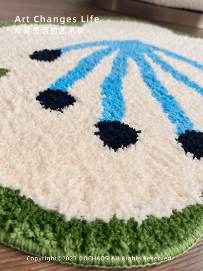 Magnolia Flower Shaped Rug