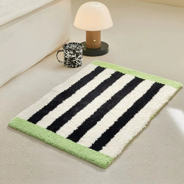 Green Rug With Math Mint Green Striped Math Bat Rug – HOMELIVY