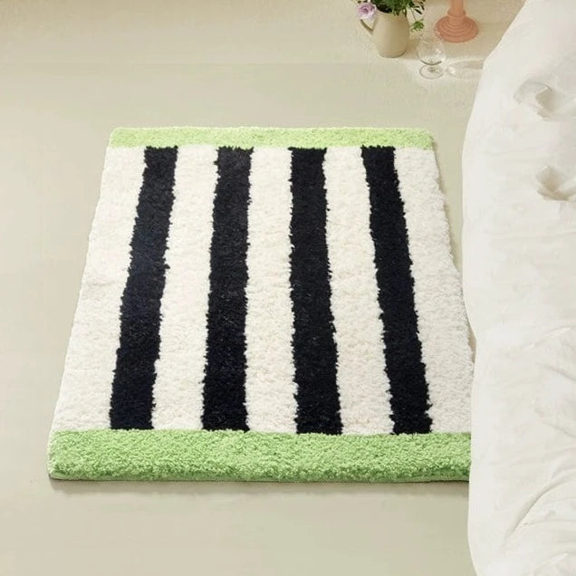 Green Rug With Math Mint Green Striped Math Bat Rug – HOMELIVY