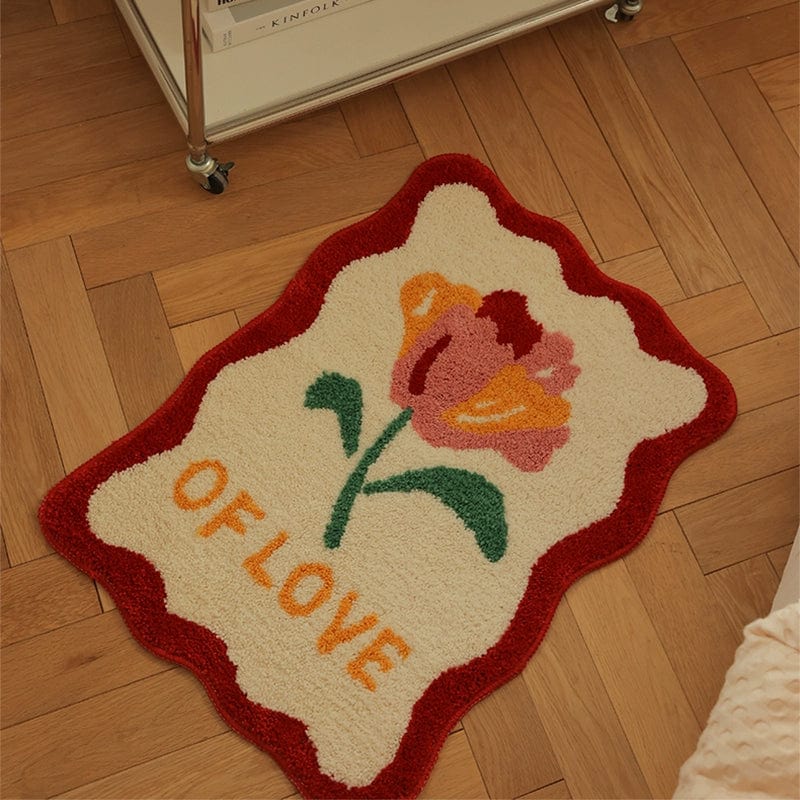 Vintage Floral Wavy Rug