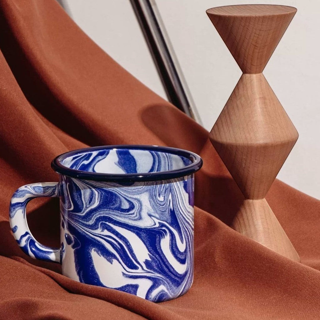 Retro Blue Ink Mug