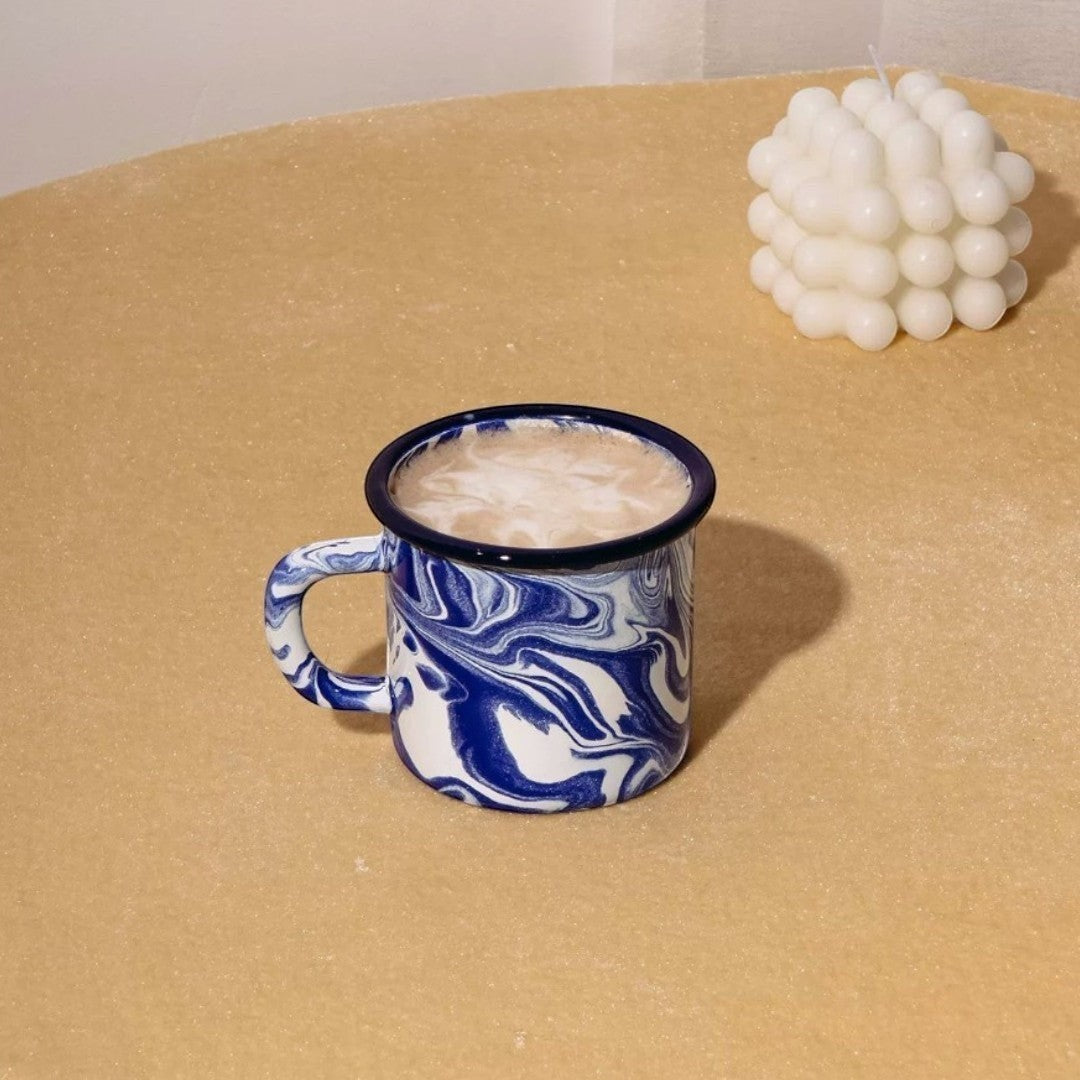 Retro Blue Ink Mug