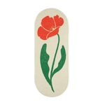 Load image into Gallery viewer, Red Flower Bedside Runner Rug
