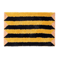 Retro Yellow Striped Bath Mat Rug