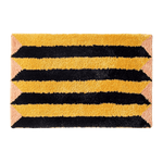 Load image into Gallery viewer, Retro Yellow Striped Bath Mat Rug
