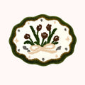 Vintage Floral Wavy Bath Mat Rug