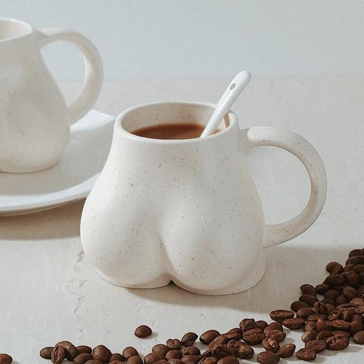 booty shaped coffee mug