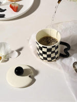 Load image into Gallery viewer, Wavy checkered mug
