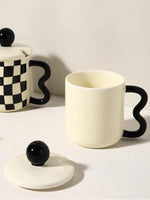 Load image into Gallery viewer, Wavy Checkered Designer Coffee Mug
