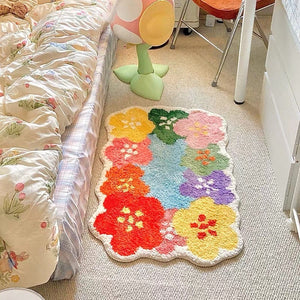 Colorful Flower Shaped Bath Mat