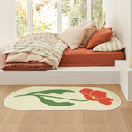 Load image into Gallery viewer, Red Flower Runner Rug
