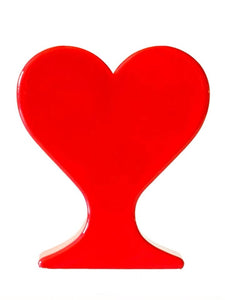 Red Heart Shaped Flower Vase