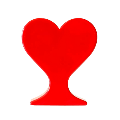 Red Heart Flower Vase