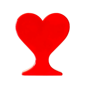 Red Heart Flower Vase