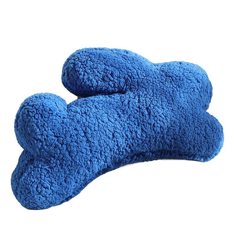HOMELIVY blue plush bunny rabbit shaped throw pillow for kids and home decor, 40cm
