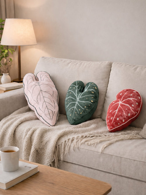 Caladium Leaf shaped pillow