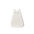 HOMELIVY minimalist white ceramic cat vase with a simple two-dot face design for home decor.