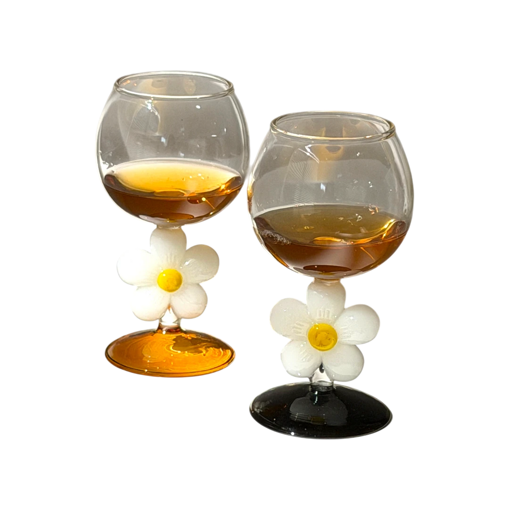 Daisy Wine Glass Cute Flower Stem Goblet