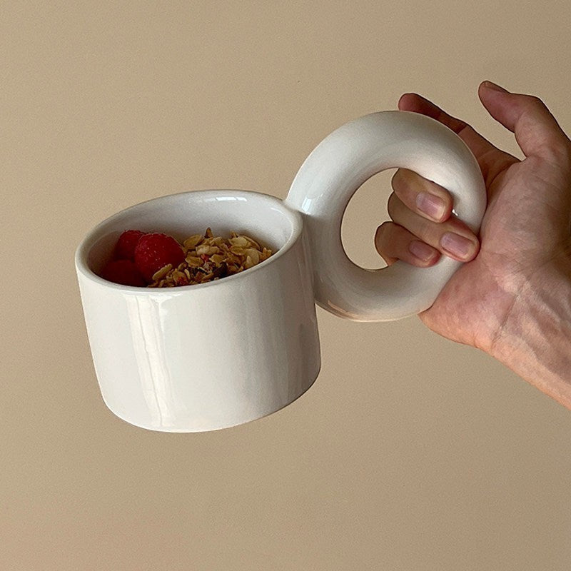 chunky handle aesthetic designer mug