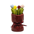 Red Bouquet Flower Fruit Fork Set