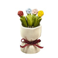 White Bouquet Flower Fruit Fork Set