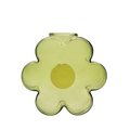 HOMELIVY light green flower-shaped glass vase with a smooth, translucent finish for modern home decor.