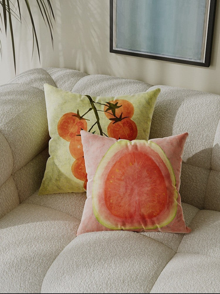 Fruit Print Cushion Cover