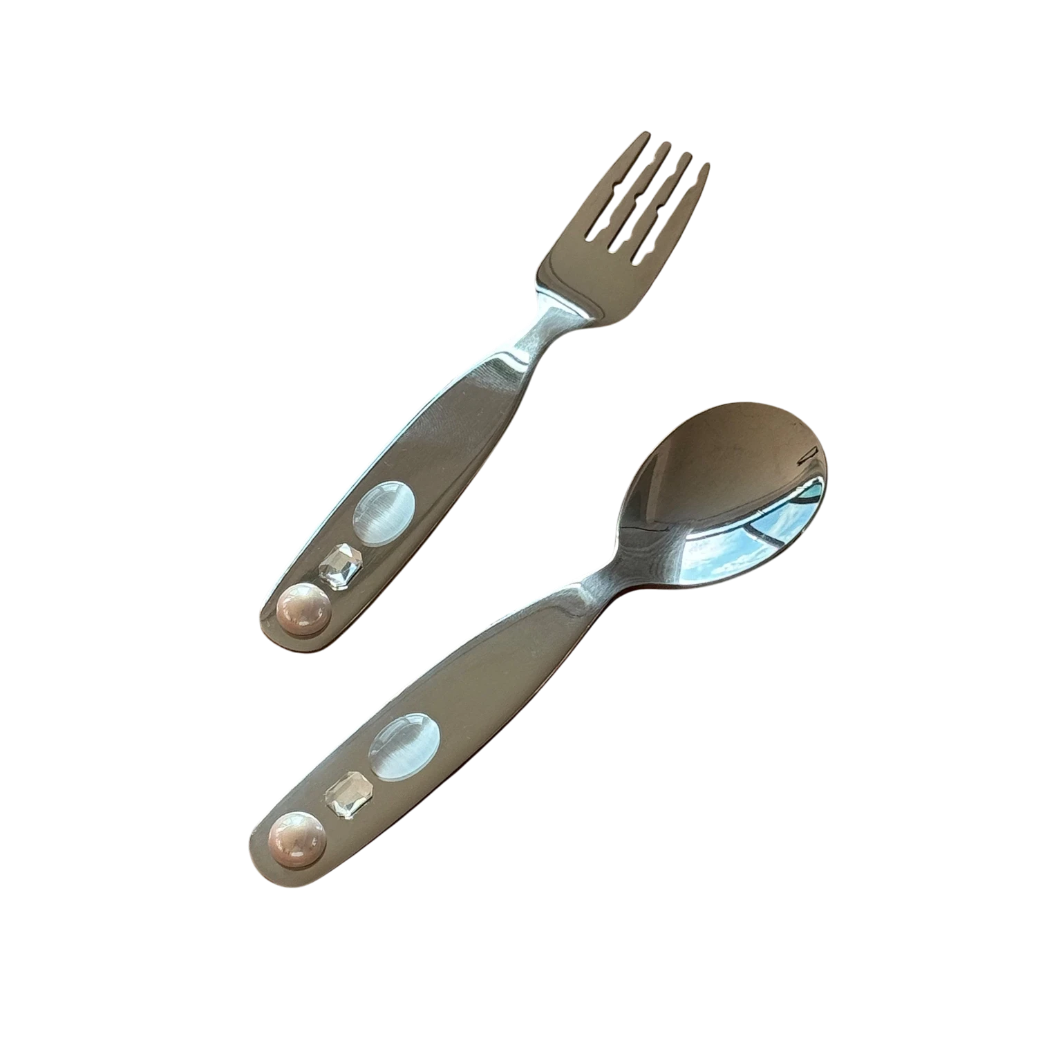 stainless steel gemstone cutlery