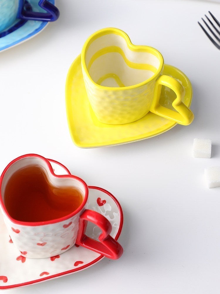 Cute Heart Shaped Mugs