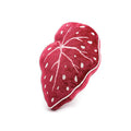 Red leaf shaped pillow cushion