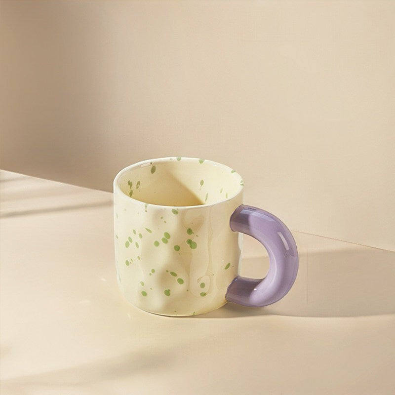 Speckled Purple Big Handle Pastel Aesthetic Mug