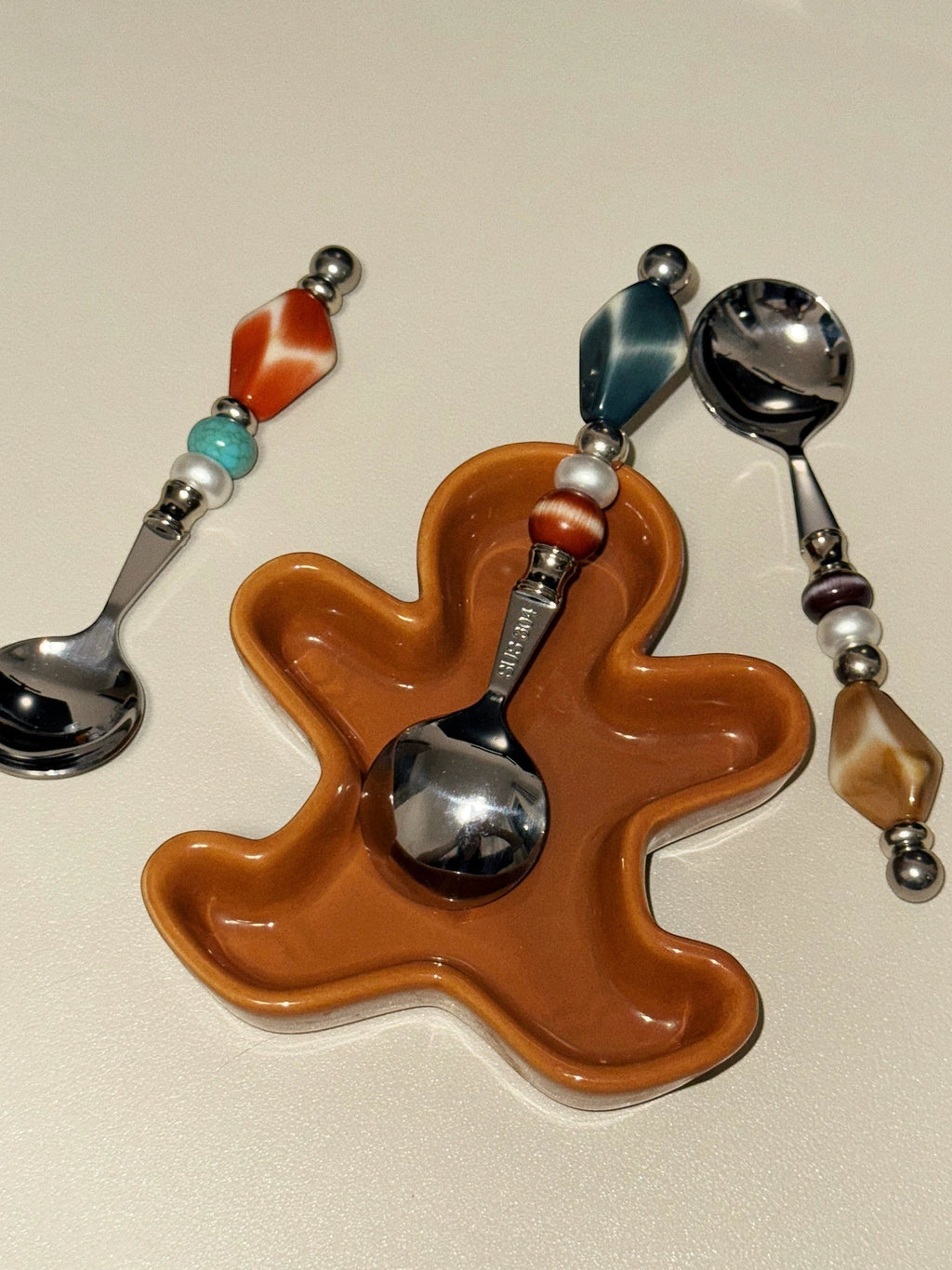 Retro Charm Beaded Stirring Spoon