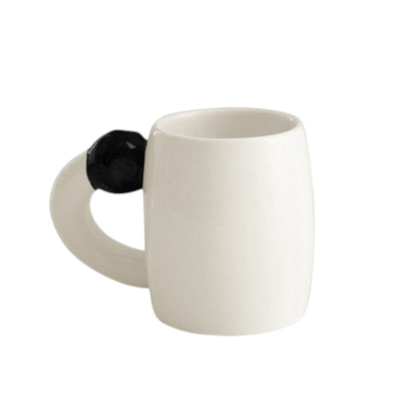 Cute white bubble round fat designer mug